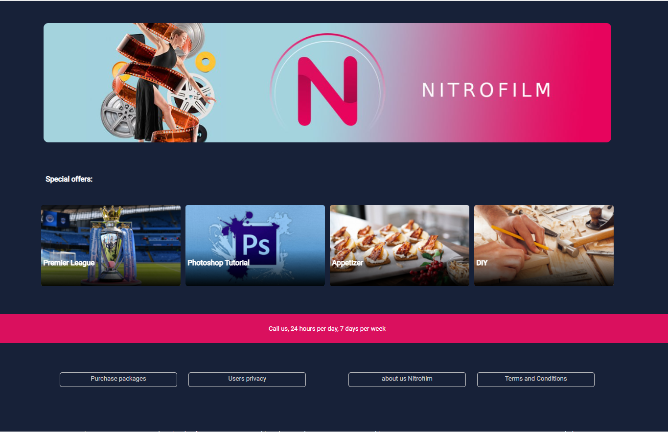 NitroFilm portal preview